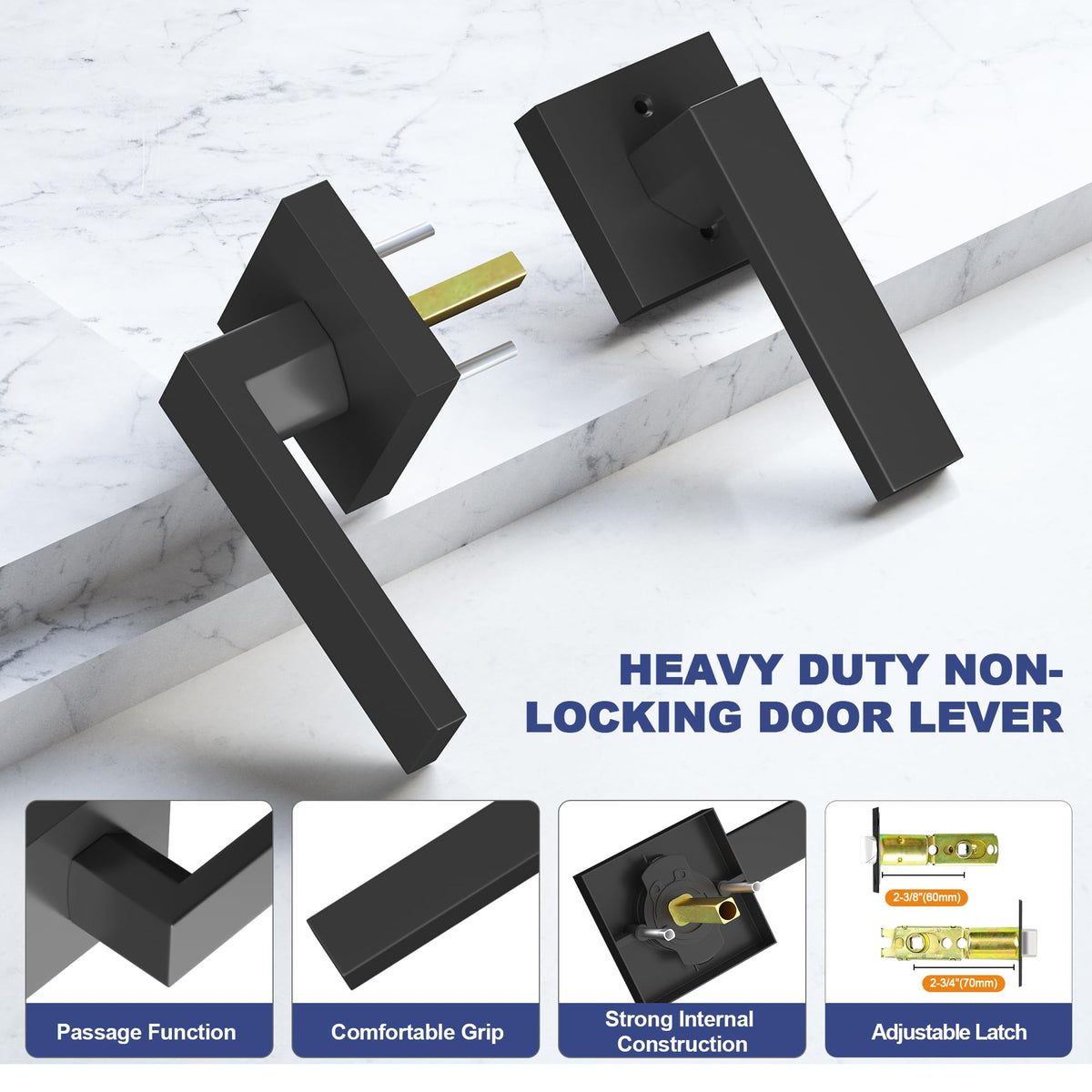 RAZCC heavy-duty zinc alloy construction for long-term interior use