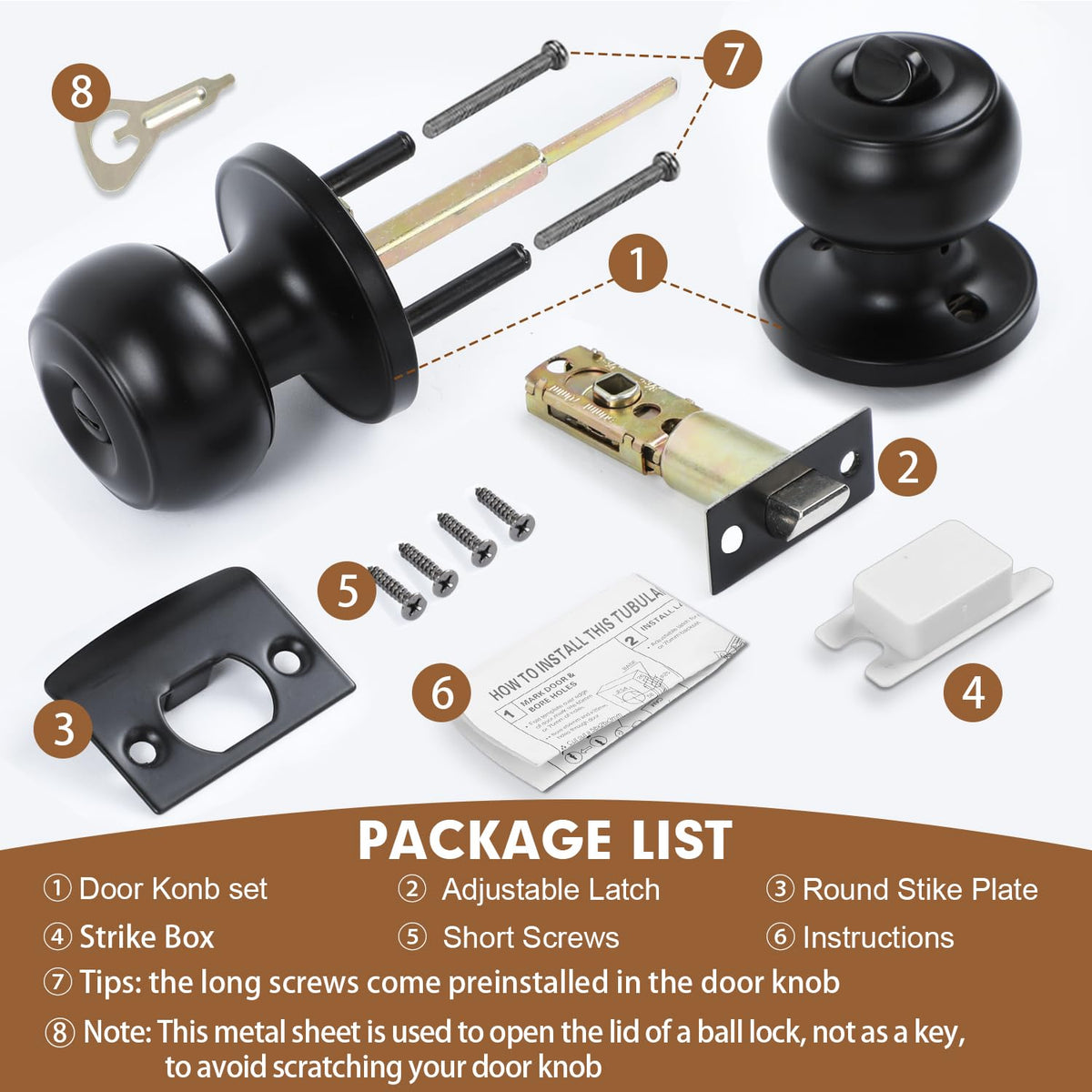 RAZCC locking privacy knob full assembly demonstrates easy installation and secure privacy