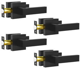 RAZCC passage door lever with matte black finish for durable hallway and closet use