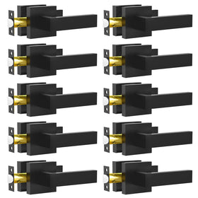 RAZCC passage door lever in matte black square design for daily high-traffic use