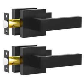RAZCC passage door lever matte black for high‑traffic hallways and closets.