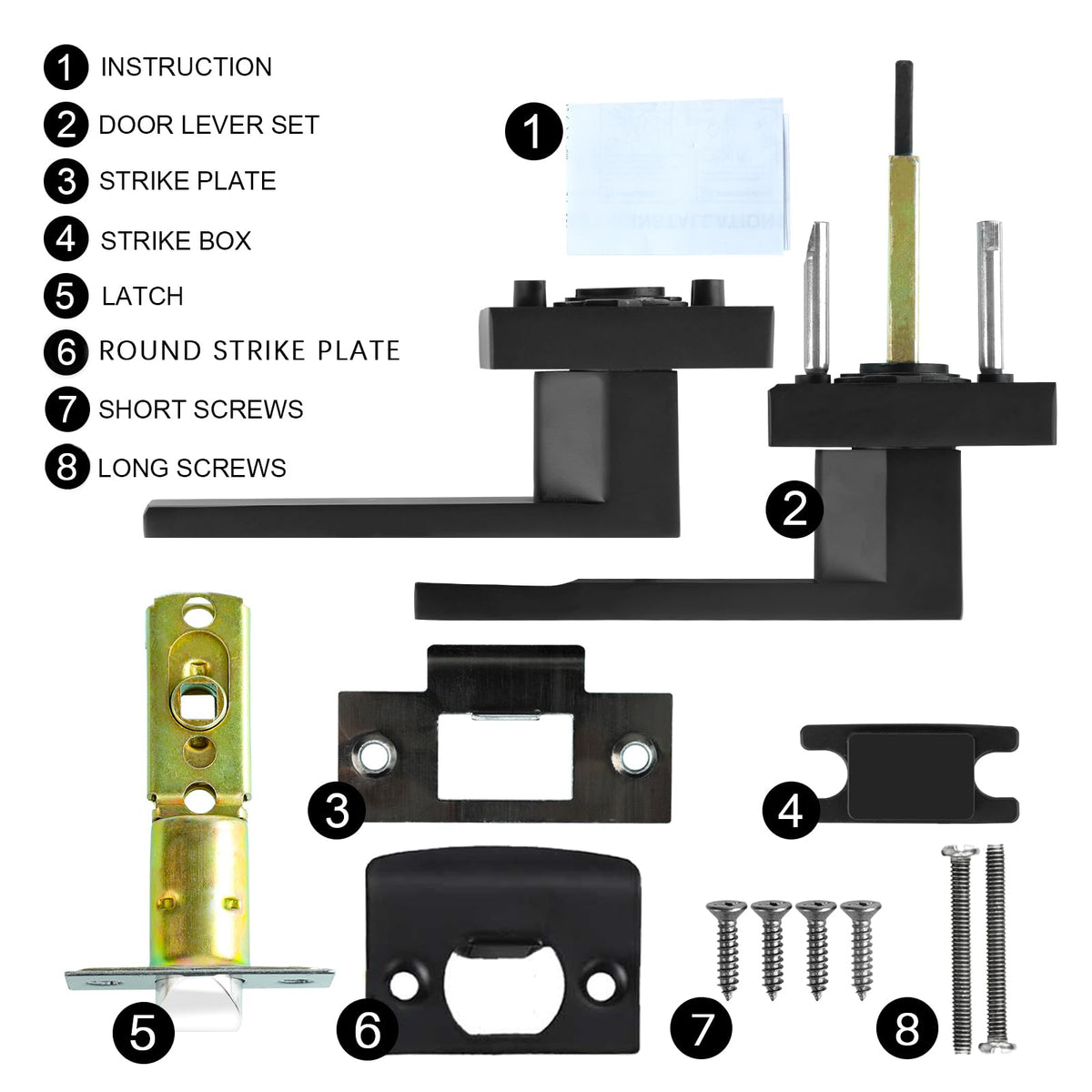 RAZCC reversible interior lever shown for left- and right-handed door installation