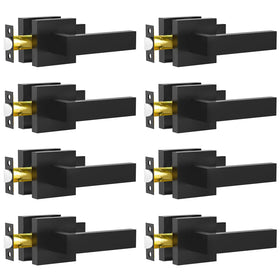 RAZCC passage lever matte black pack for interior hallway and closet doors with non-locking convenience