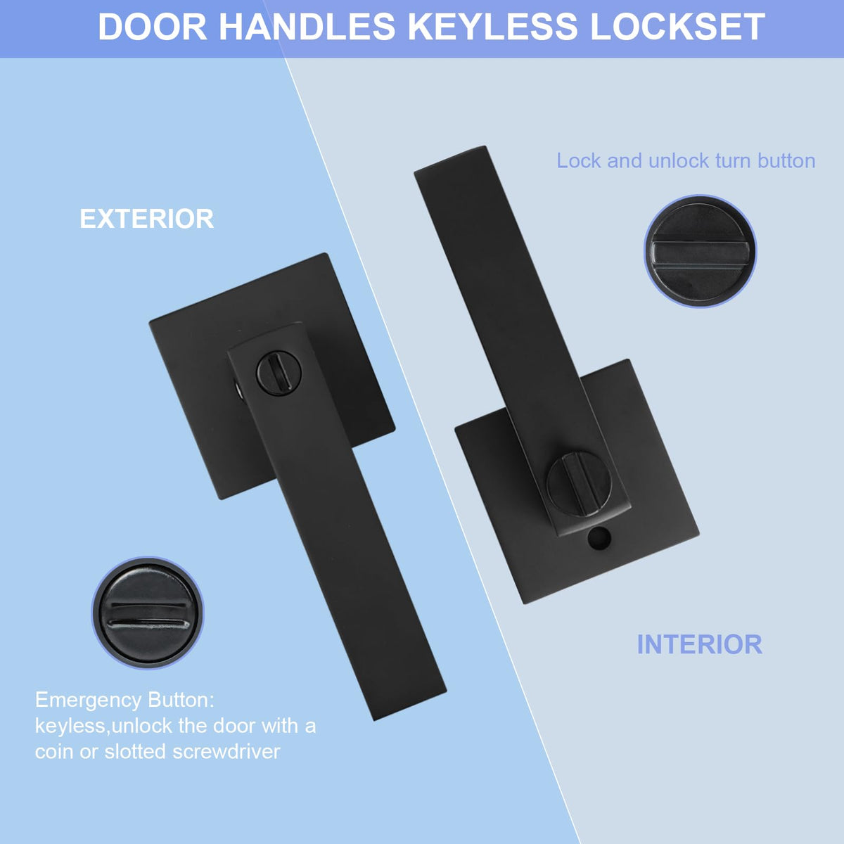 RAZCC privacy lever exterior emergency release for safe access