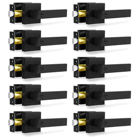 RAZCC privacy lever matte black pack for multiple rooms with cohesive look