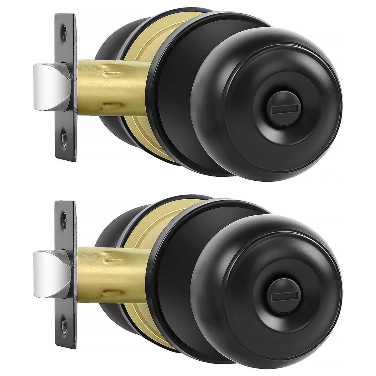 RAZCC privacy knob matte black close-up highlights premium stainless steel finish and durability.