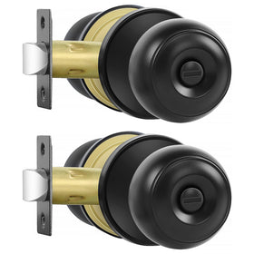 RAZCC privacy knob matte black close-up highlights premium stainless steel finish and durability.