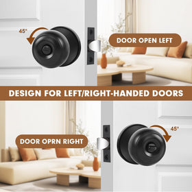 RAZCC privacy knob thumb-turn detail emphasizes convenient inside operation