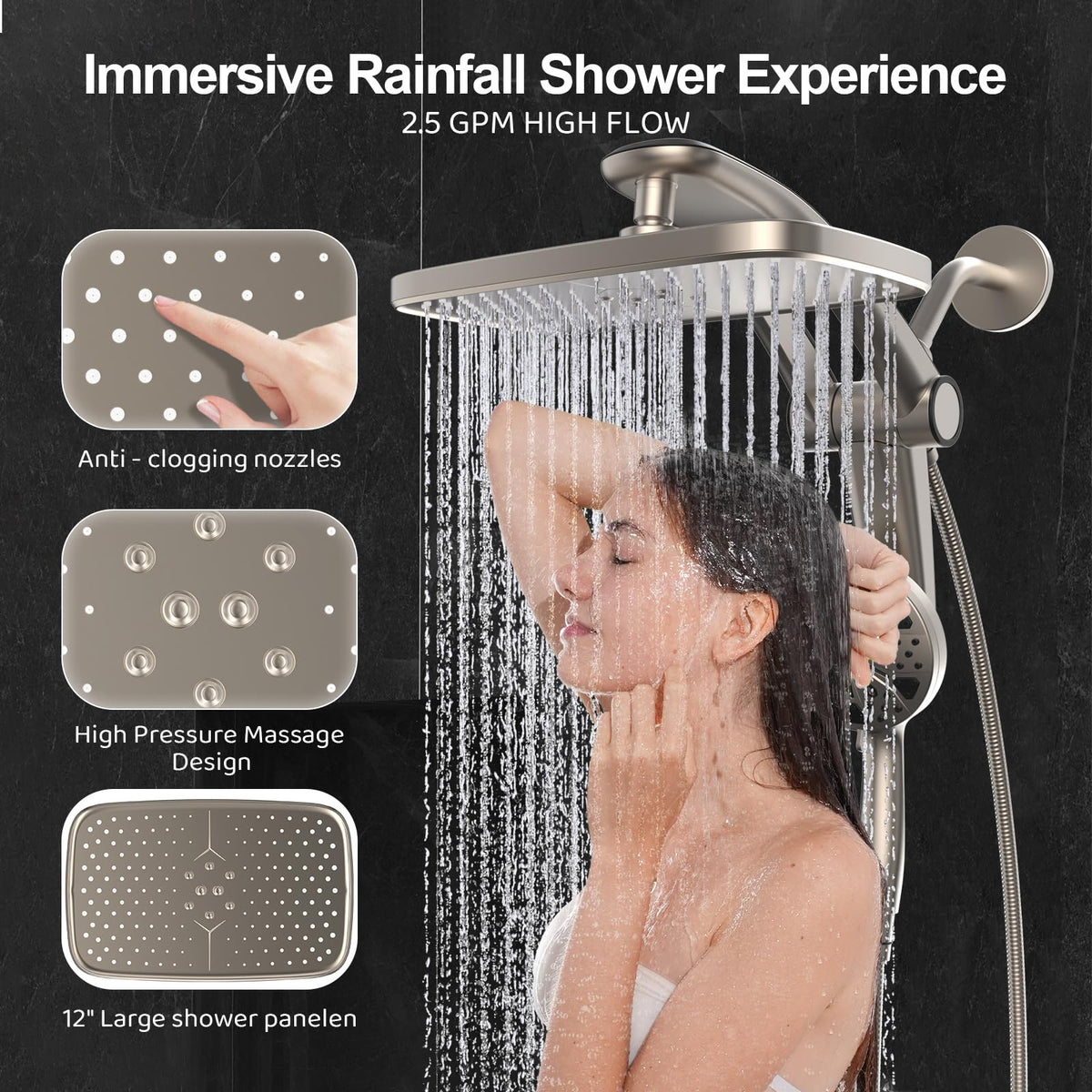 Razime 9-setting handheld with Turbo Jet mode for thorough rinsing