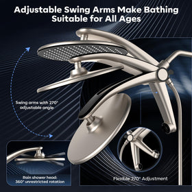 Razime all-in-one shower system with magnetic dock ready for use.