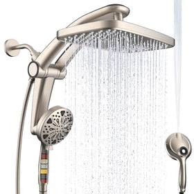 Razime fixed rain shower head offers broad coverage for a spa-like shower