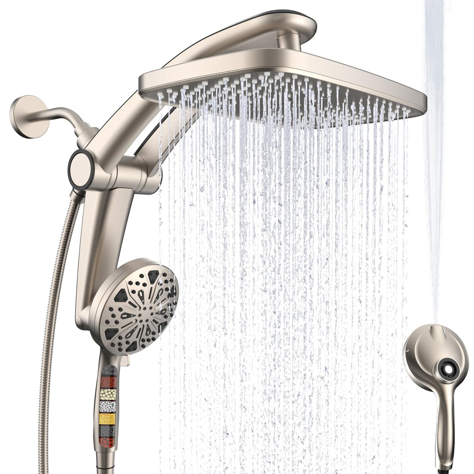 Razime fixed rain shower head offers broad coverage for a spa-like shower