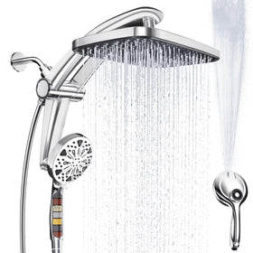 Razime magnetic dual shower head showing secure docking for versatile use.