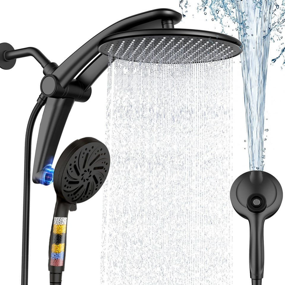 Razime magnetic dual shower head with secure docking for effortless transitions between modes