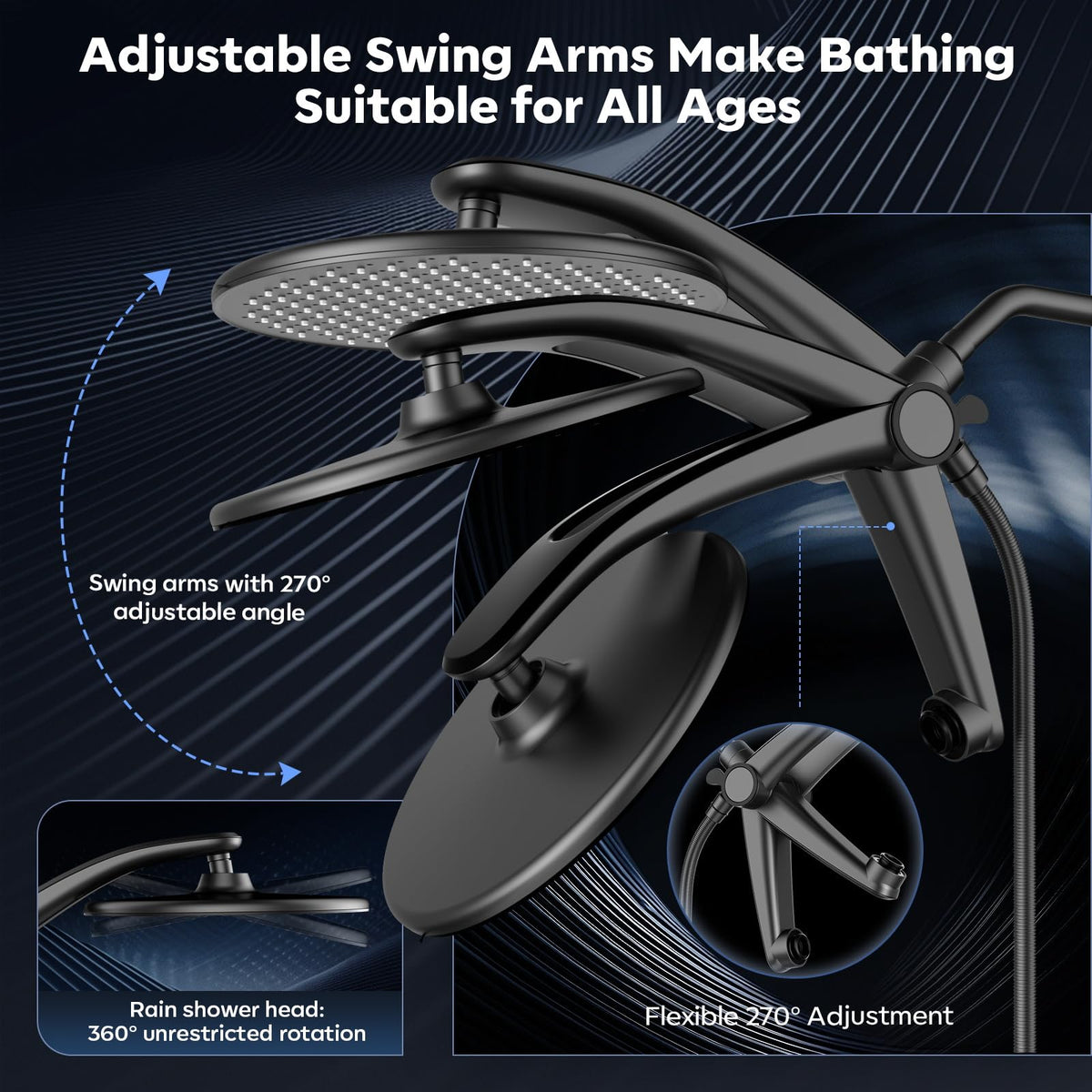 Razime one-piece adjustable stand for precise rainfall angle