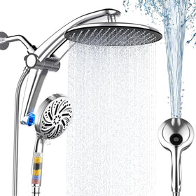 Razime shower head with 10-inch rainfall for wide coverage