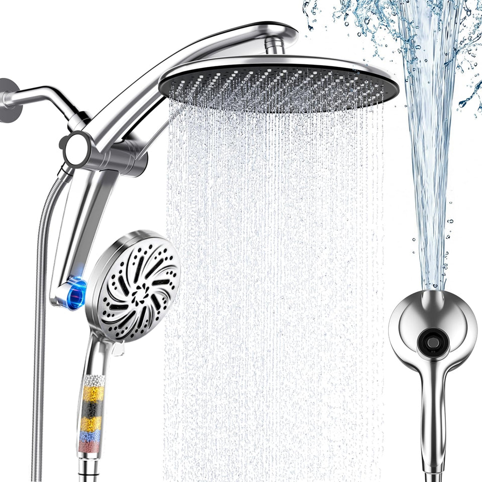 Razime shower head with 10-inch rainfall for wide coverage