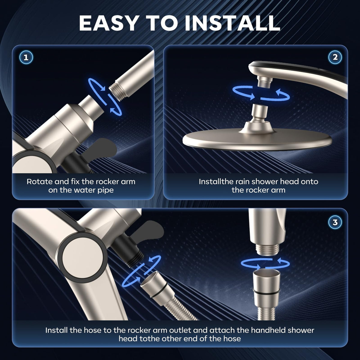 Razime tool-free installation in three steps for quick setup.