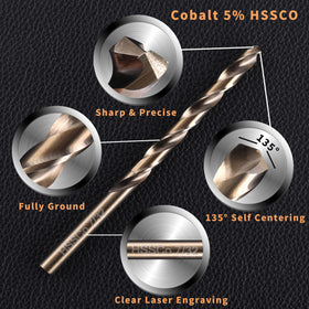 RCINDUS M35 cobalt HSS drill bit for drilling hard metals