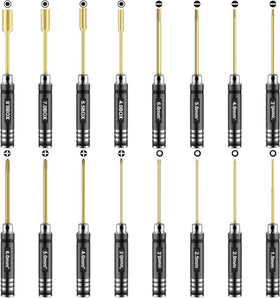 RCpow 16pcs screwdriver set in carry bag for easy organization on the go