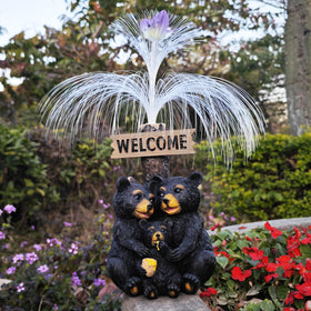 RCTTICUU bear family figurine outdoors brightens patios and entrances.