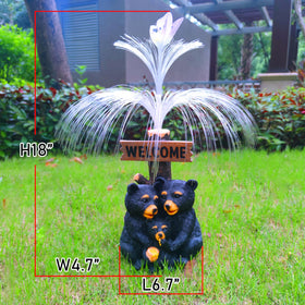 RCTTICUU patio bear statue adds welcoming charm to yard.