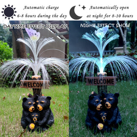 RCTTICUU resin bear statue with UV coating resists fading and weather.