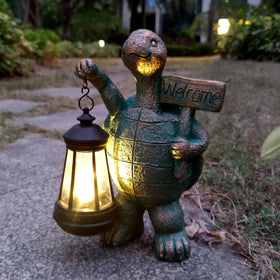 RCTTICUU resin turtle figurine with UV coating resists sun fading.