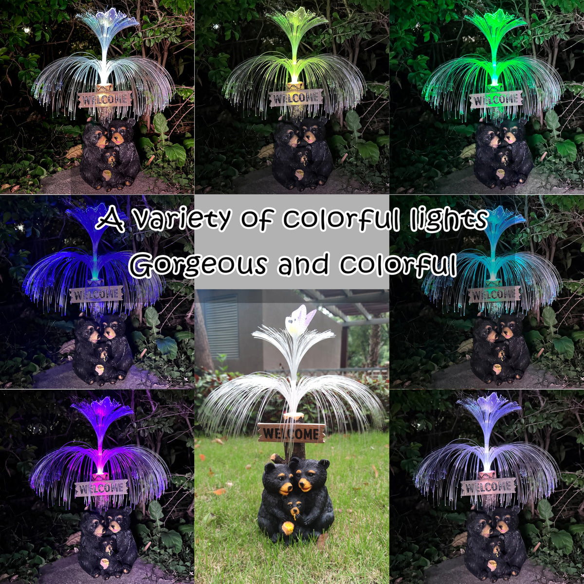 RCTTICUU solar panel decor powers eco-friendly outdoor lighting all day.