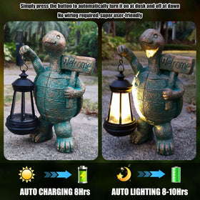 RCTTICUU weather-resistant sculpture withstands rain and sun for year-round display.
