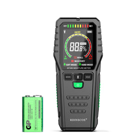 RDINSCOS pinless moisture meter on wall detects hidden dampness safely