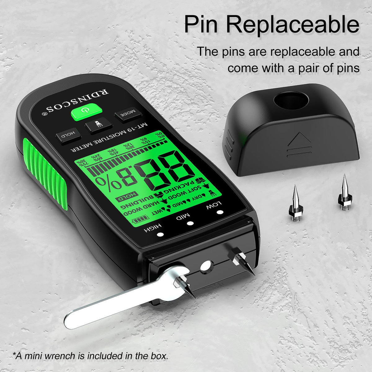 RDINSCOS Wood Moisture Meter hardwood use helps verify suitability for projects.