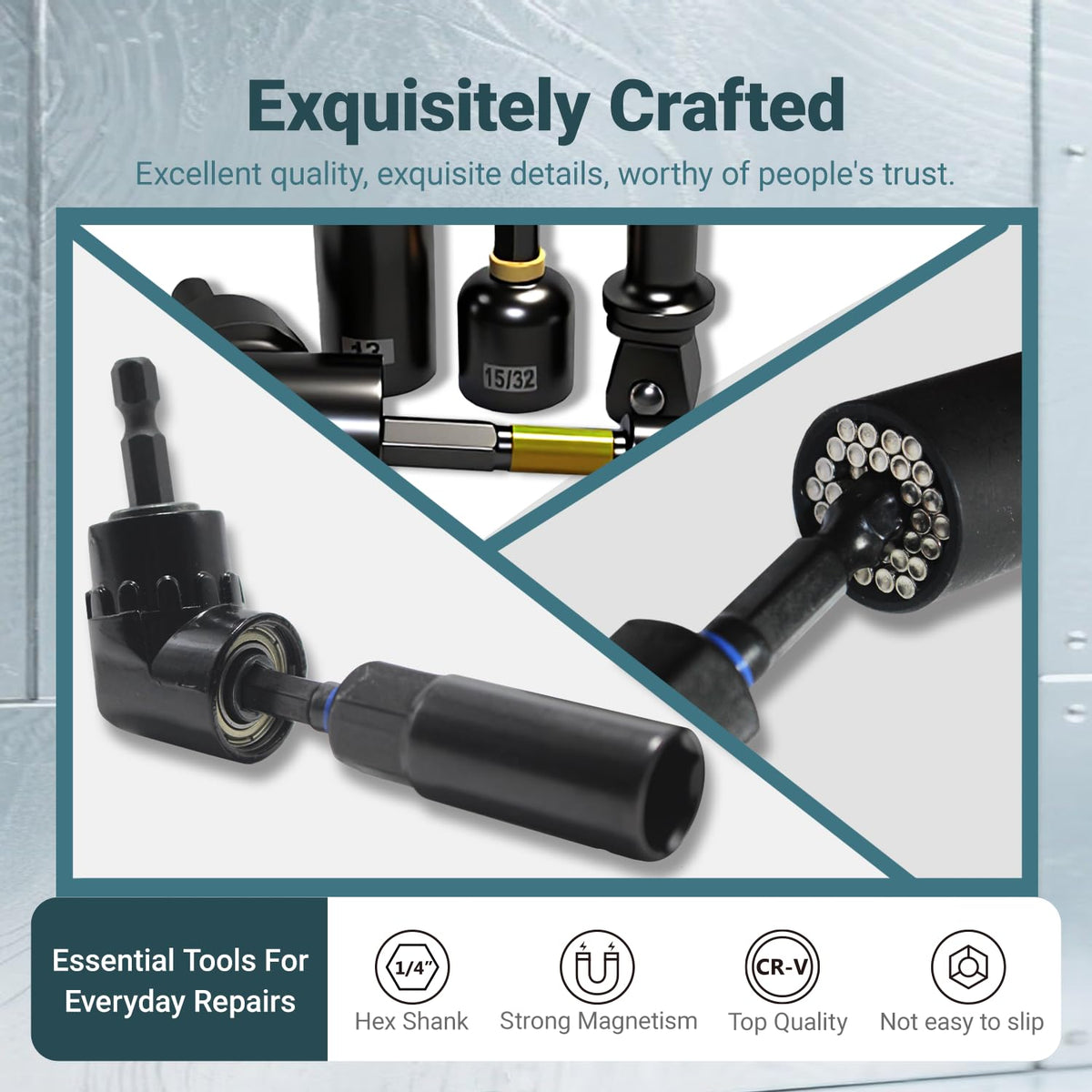 RDTRDT deep-reach magnetic sockets offer clearance for recessed fasteners.