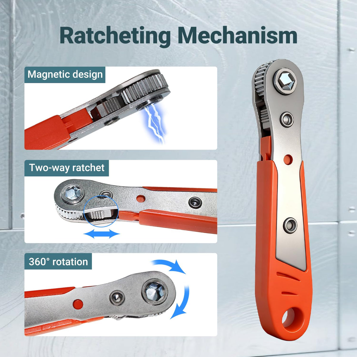 RDTRDT ratcheting bit driver with power bits for fast fastening.