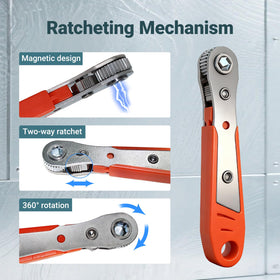 RDTRDT ratcheting bit driver with power bits for fast fastening.