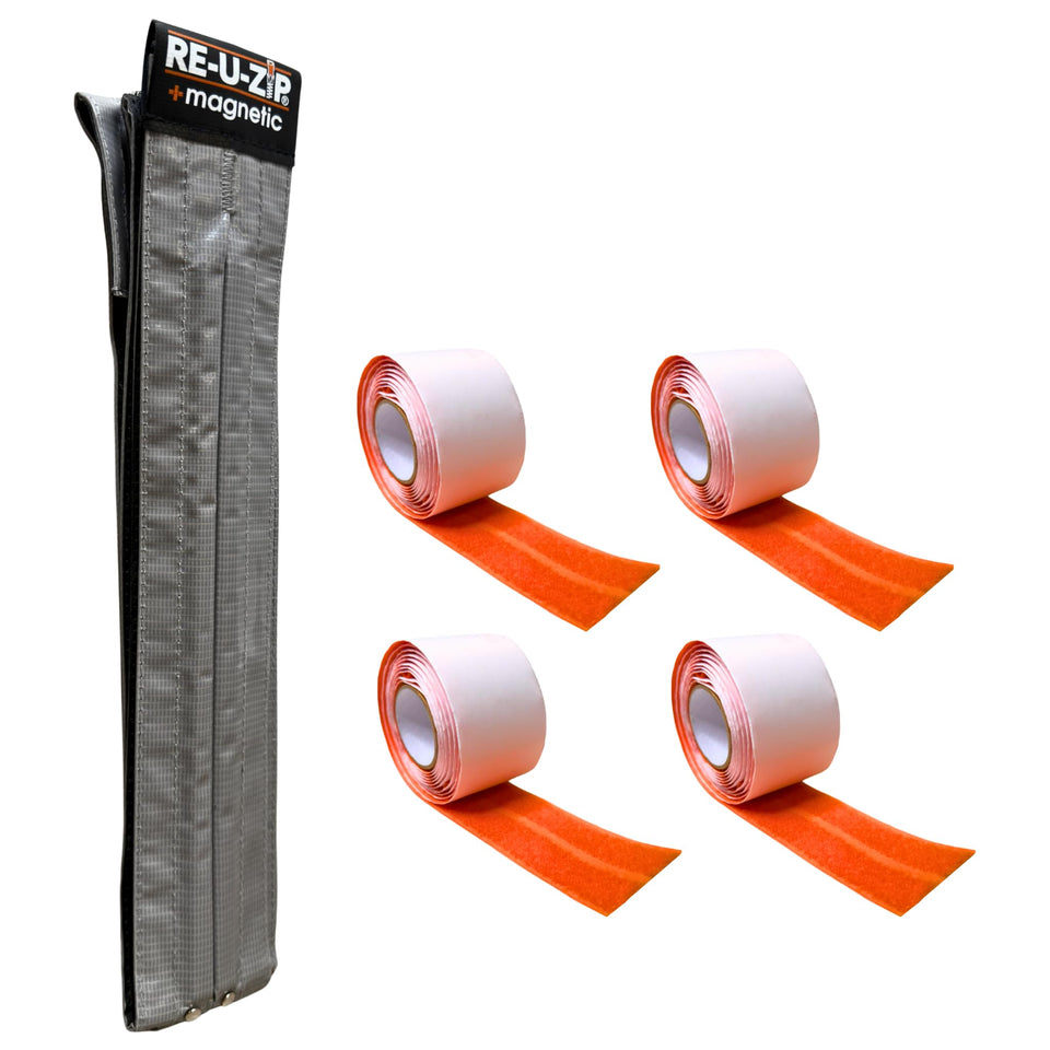 RE-U-ZIP magnetic entry strip installed on barrier for hands-free access