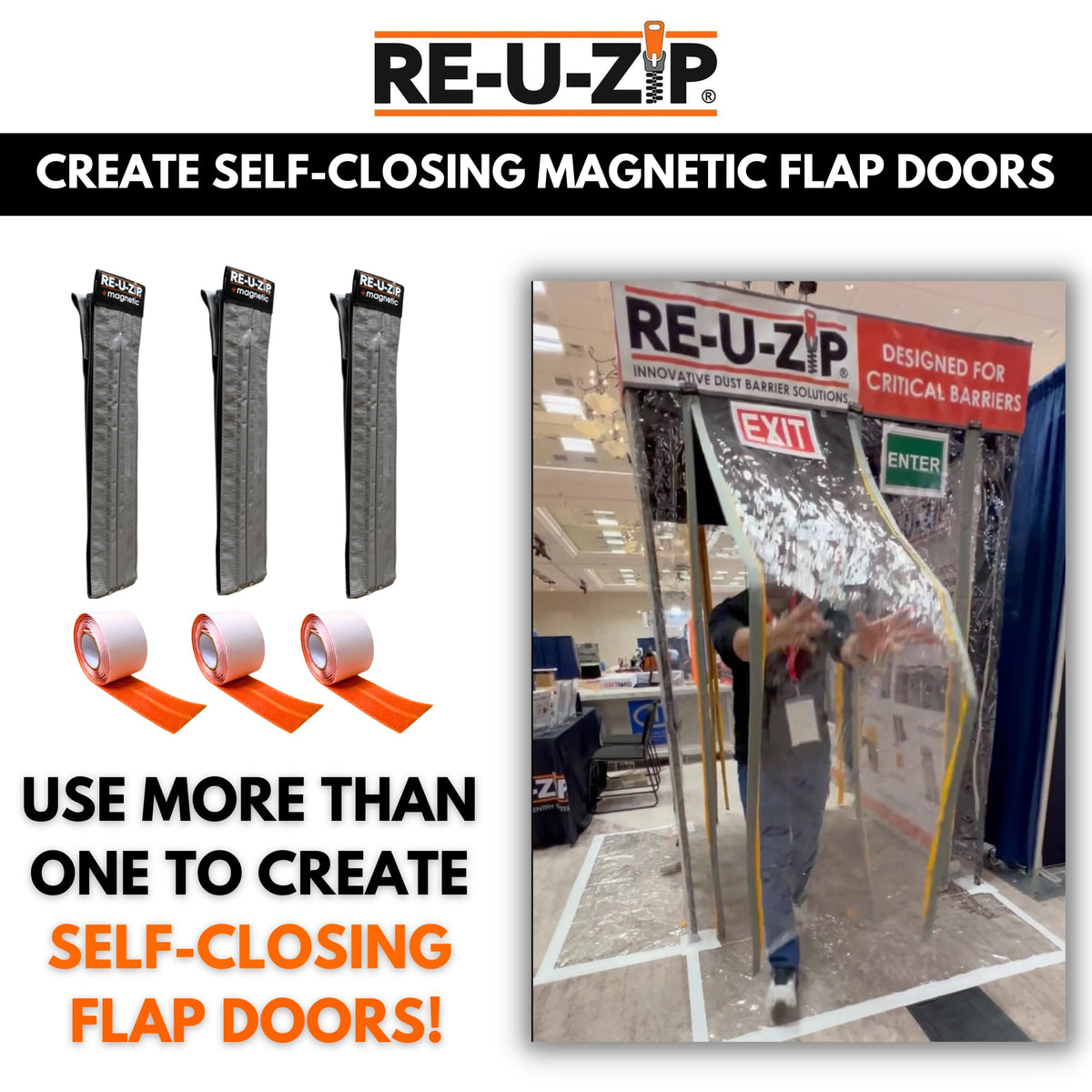 RE-U-ZIP mounting strip refills ready for quick upgrades
