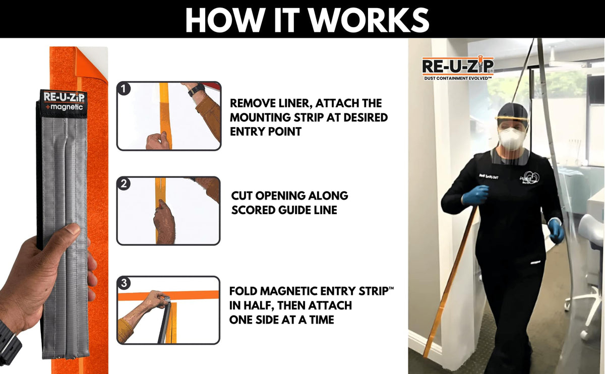 RE-U-ZIP multiple strips configured as a custom flap door