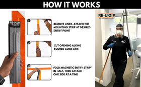 RE-U-ZIP multiple strips configured as a custom flap door