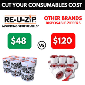 RE-U-ZIP negative-air rated diagram illustrating containment