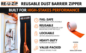 RE-U-ZIP starter kit contents highlight quick setup and reuse
