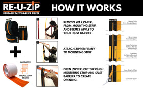 RE-U-ZIP washable dust barrier reduces waste between projects