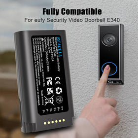 REACELL E340 7000mAh capacity extends doorbell runtime