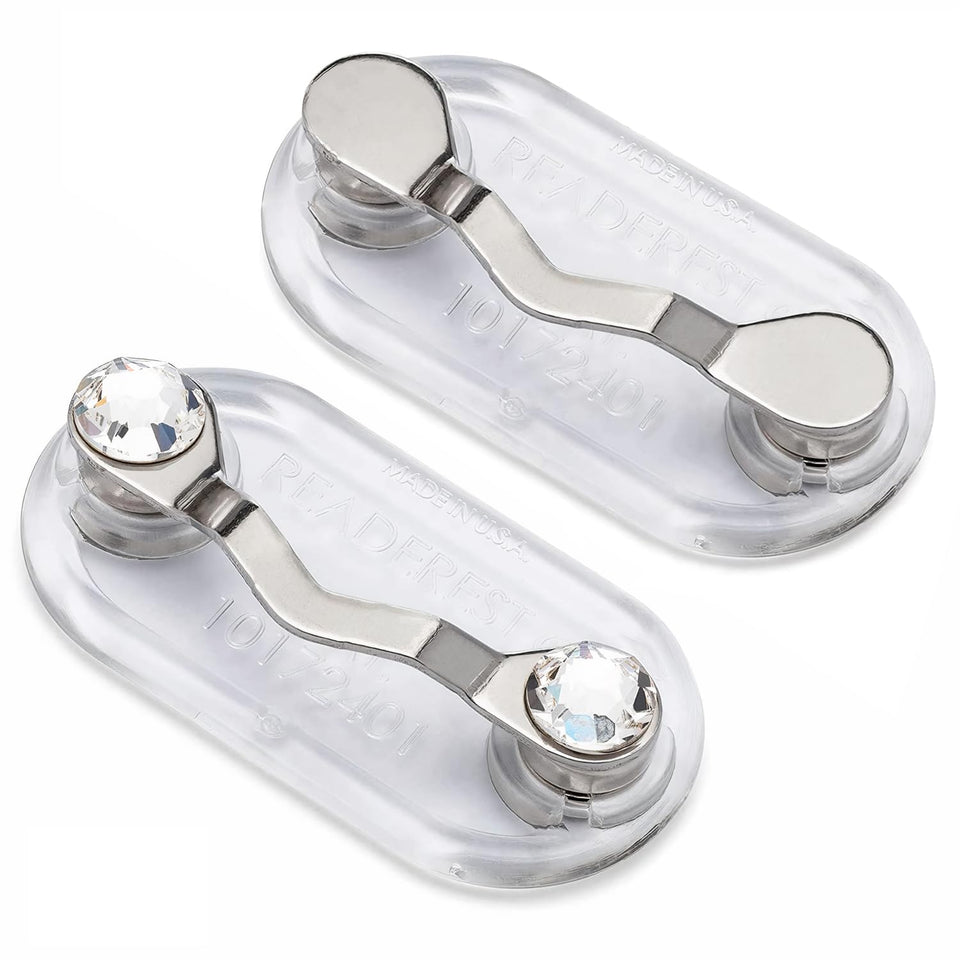 Readerest magnetic eyeglass holder 2-pack keeps glasses within reach.