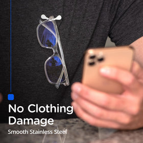 Readerest secures through fabric without holes, protecting fabrics.