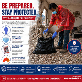 Ready America 70180 emergency poncho for rain protection on the go.