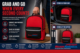 Ready America 70380 107-piece first aid kit for quick care during emergencies.