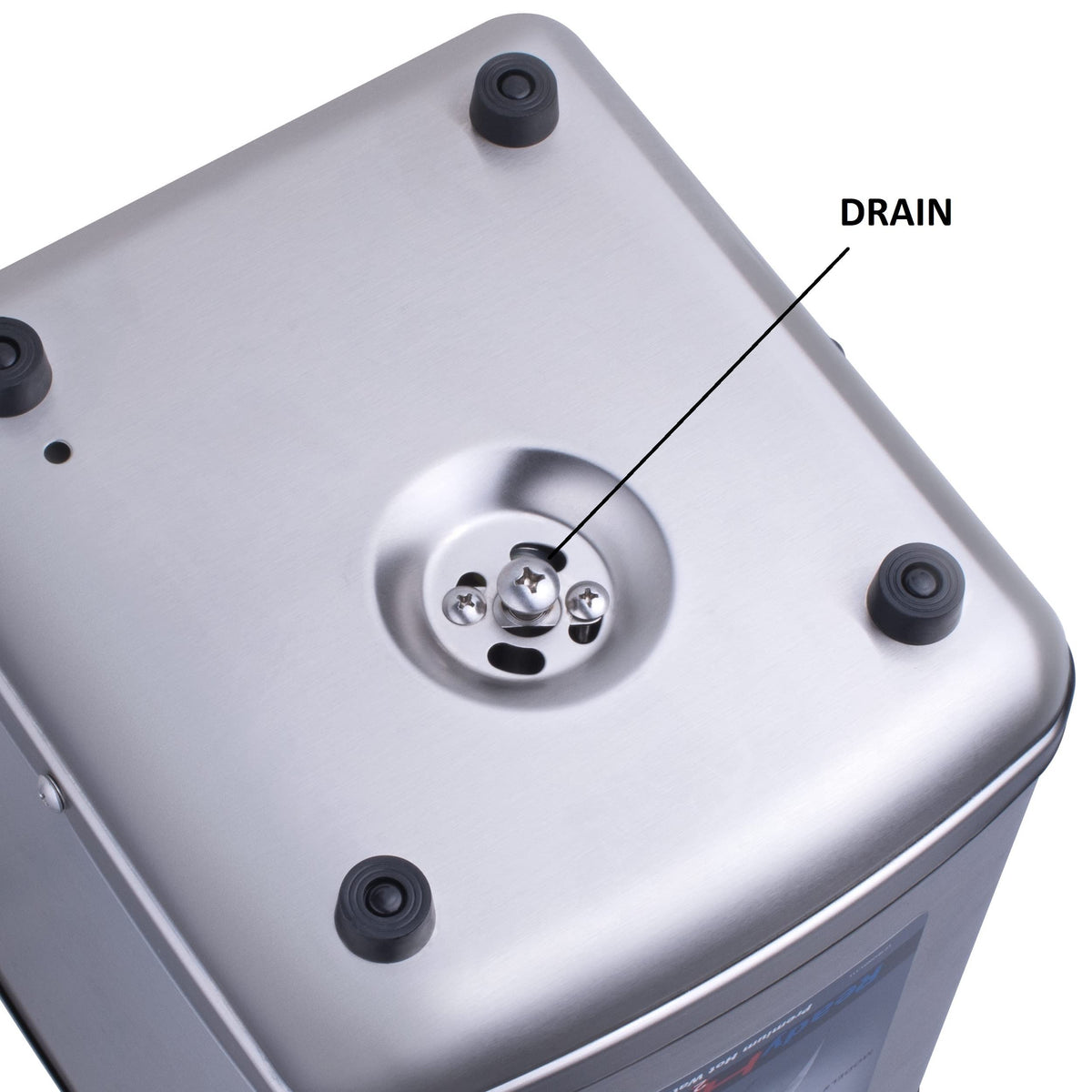 Self-resetting thermal fuse protecting the tank from accidental dry startups.