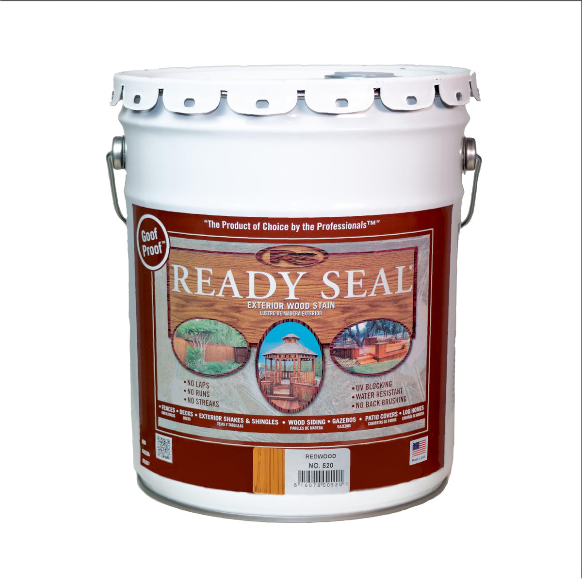 Ready Seal exterior stain on Redwood deck with even, streak-free coverage