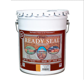 Ready Seal exterior wood stain in Natural Cedar 5-gallon pail for outdoor projects.